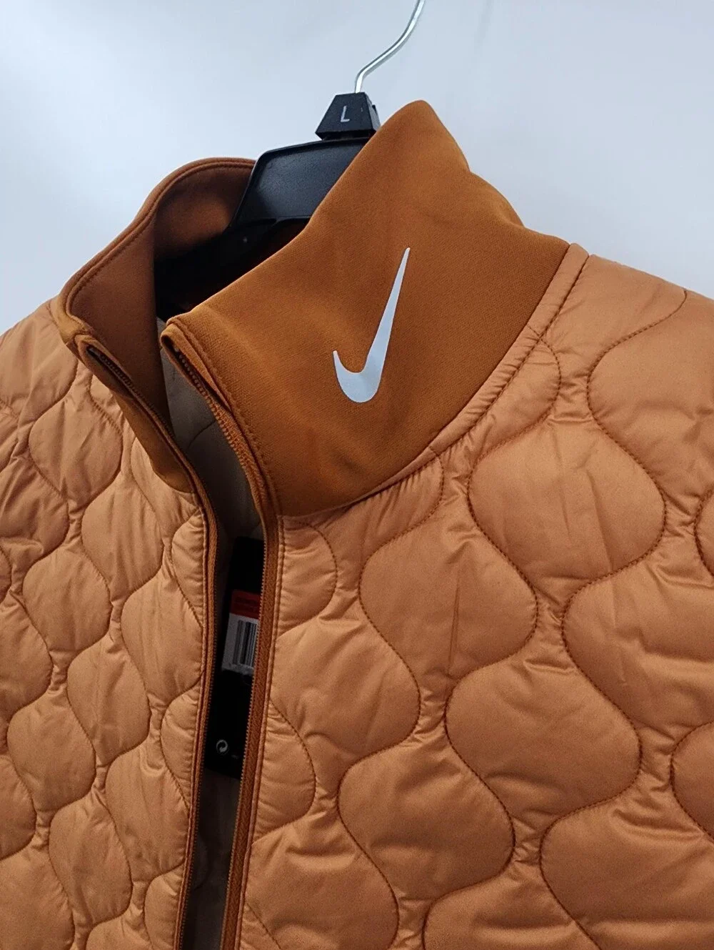 Nike Women's AeroLayer Burnt Sienna/Black Running Vest NWT, Size Large Quilted - Picture 5 of 11